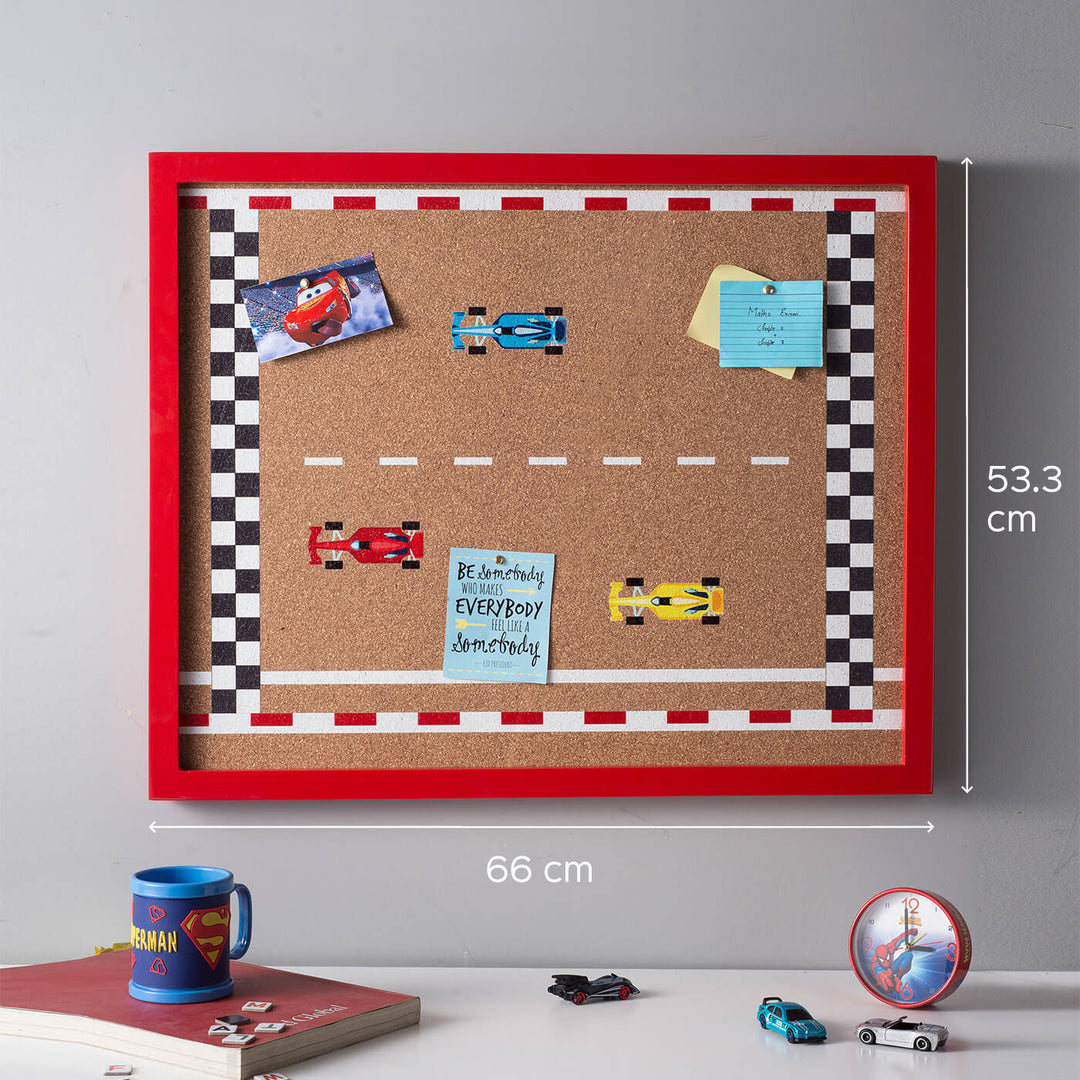 Racing Car Cork Pinboard for Kids