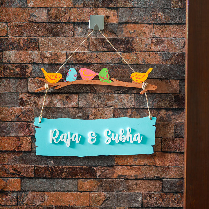 Personalized Sparrow Plank Nameplate