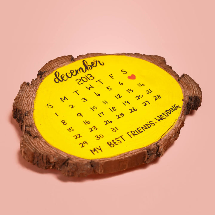 Hand-painted Bark Calendar