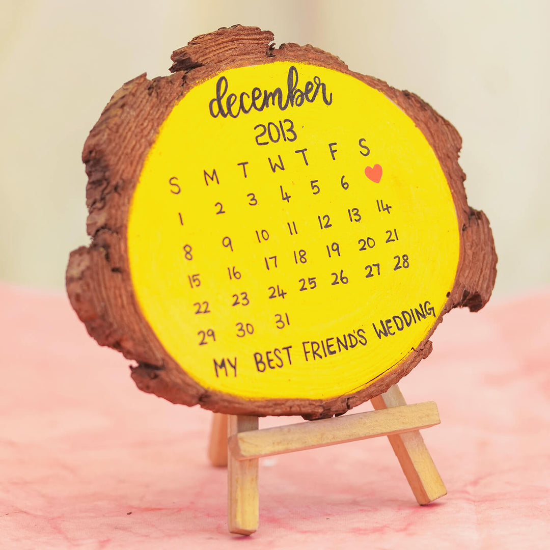 Hand-painted Bark Calendar