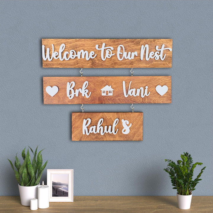 3 Pallet Rectangular Name Plate with 3D Letters