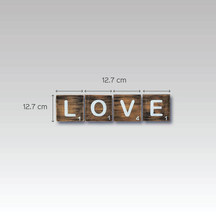 Hand Painted Scrabble Wooden Letter Tiles - Love