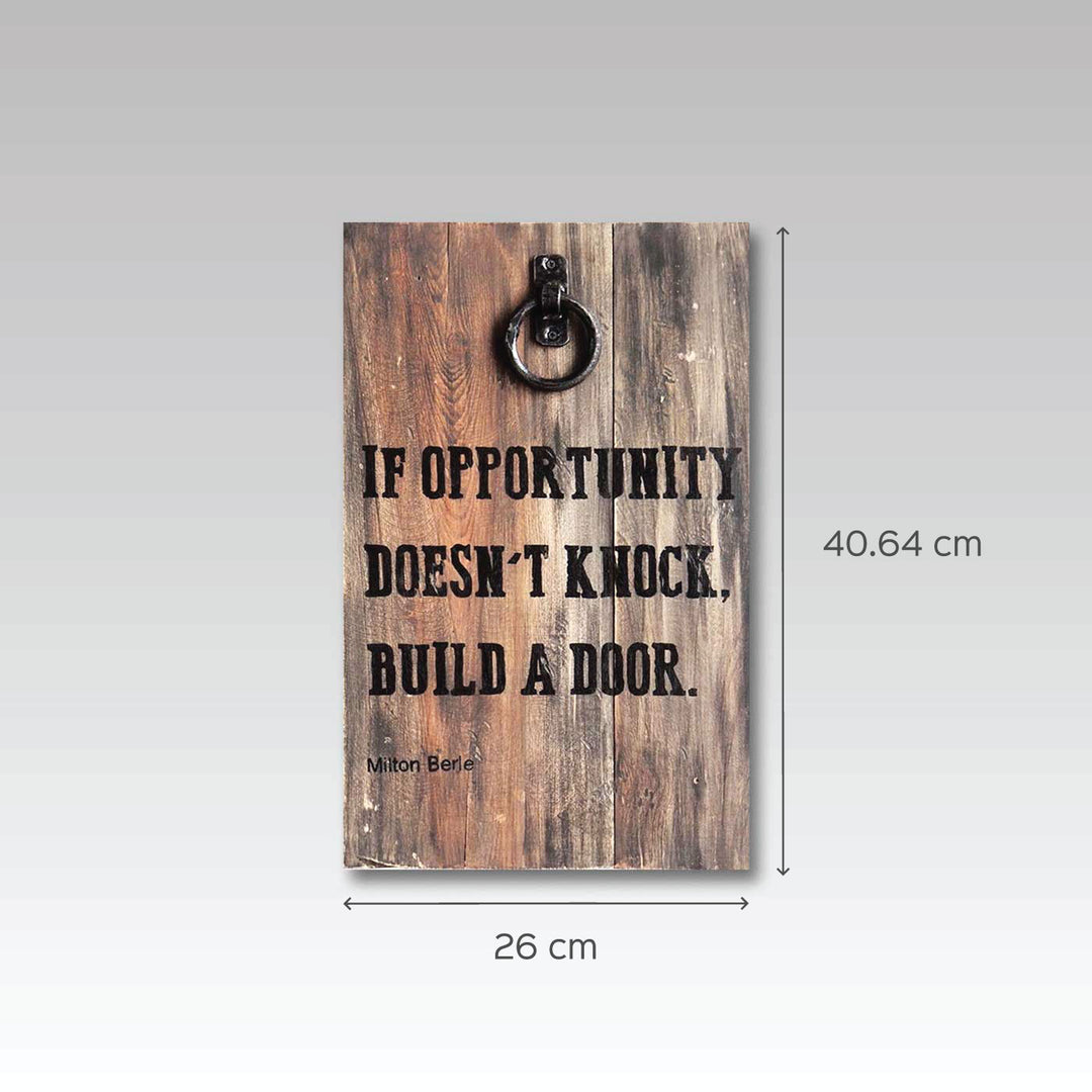 Inspirational Wooden Wall Decor Board - Opportunity Quote