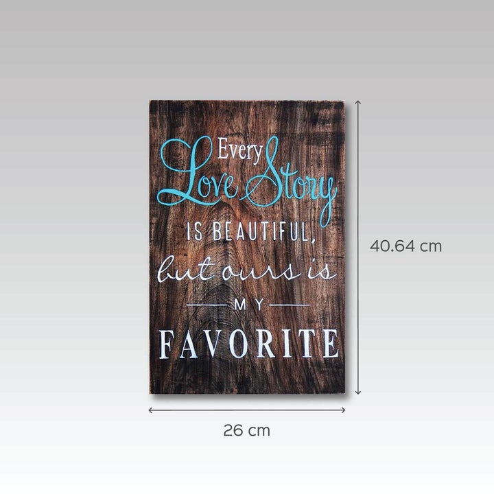 Our Love Story - Wooden Wall Decor Board for Anniversary & Wedding Gifts