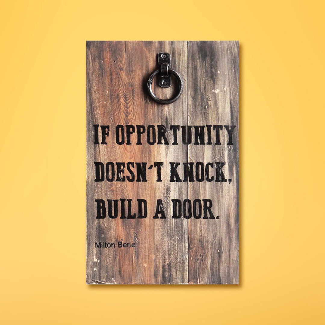 Inspirational Wooden Wall Decor Board - Opportunity Quote