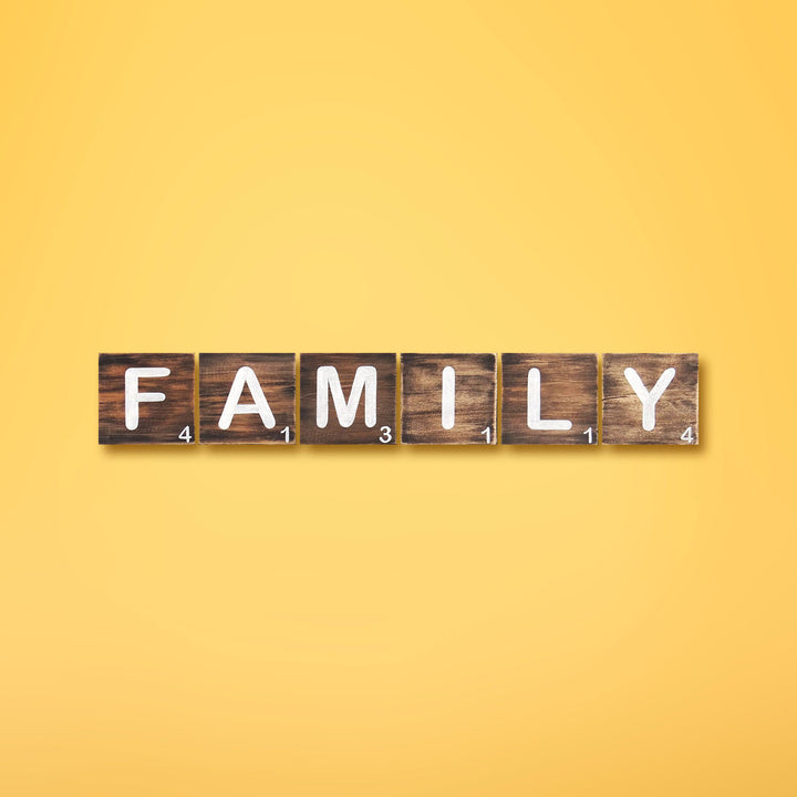 Customisable Scrabble Individual Wooden Letter Tiles - Family