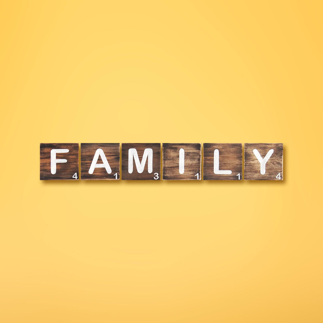 Customisable Scrabble Individual Wooden Letter Tiles - Family