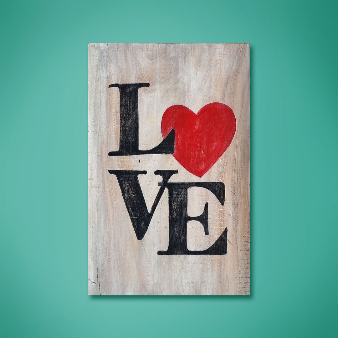 Love - Hand Painted Wooden Wall Decor