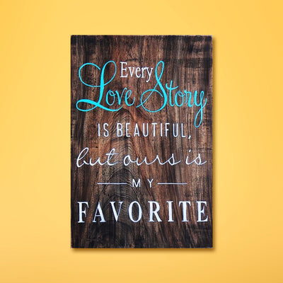 Our Love Story - Wooden Wall Decor Board for Anniversary & Wedding Gifts