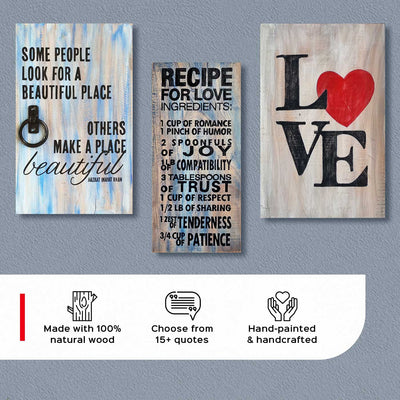 Recipe for Love Wooden Wall Decor Board