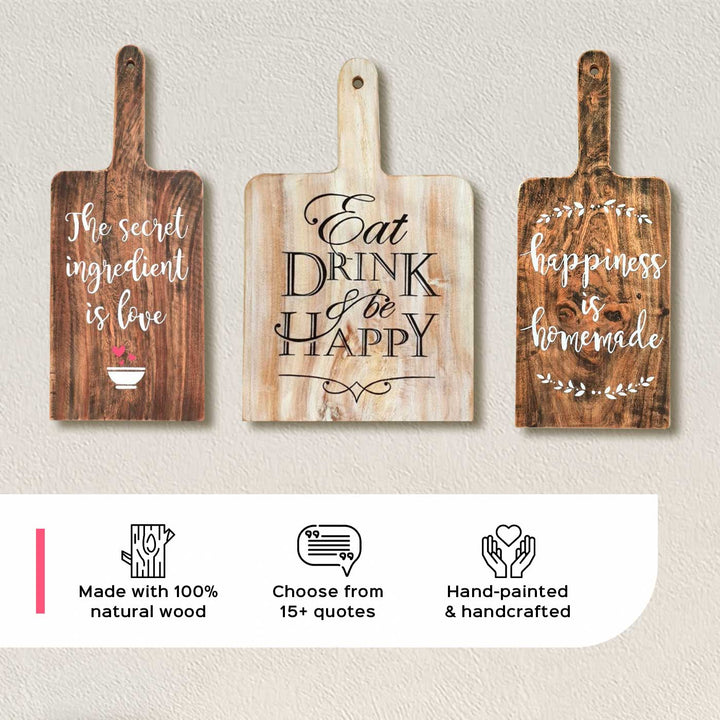 Quirky Wooden Wall Decor Board - The secret ingredient is love