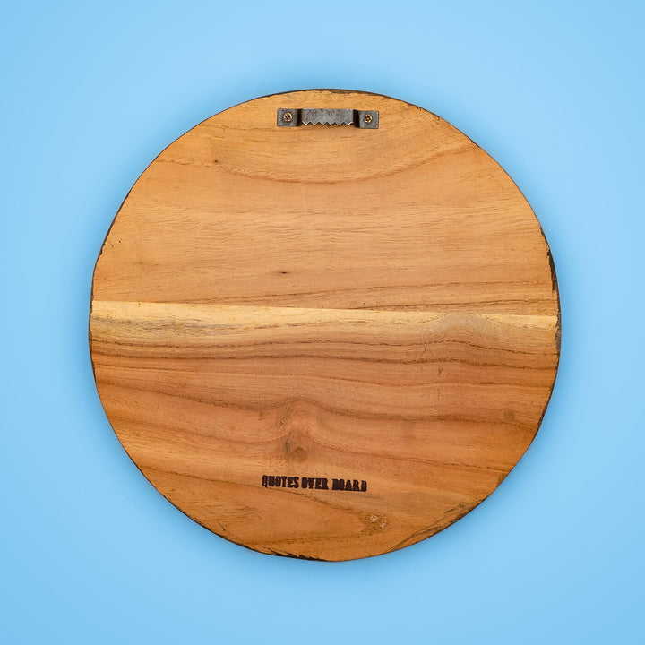 Round Rustic Wood Hand-painted Family Nameboard - Zwende
