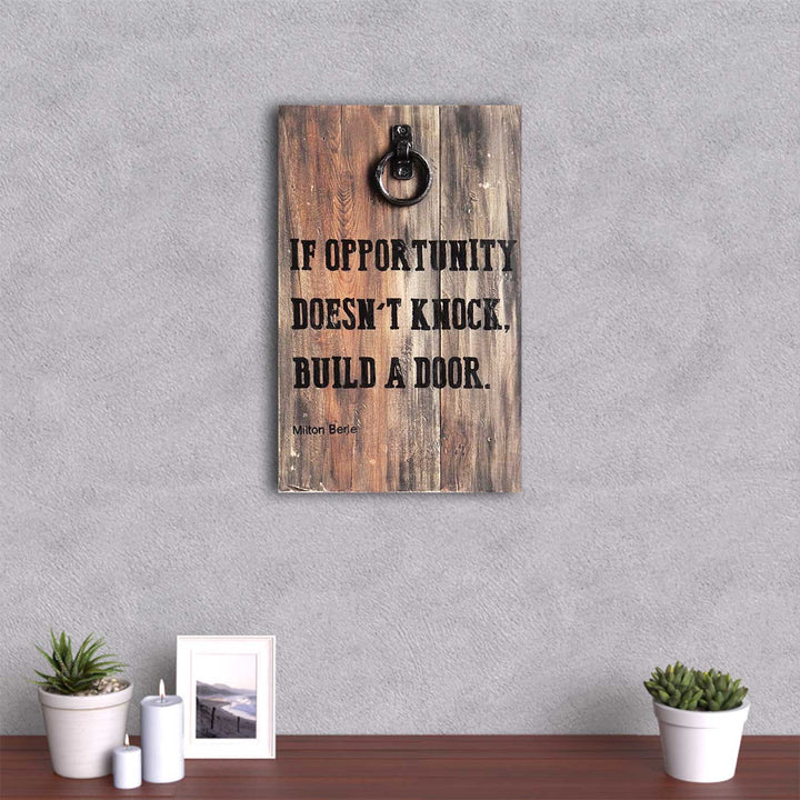 Inspirational Wooden Wall Decor Board - Opportunity Quote
