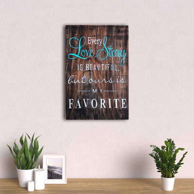 Our Love Story - Wooden Wall Decor Board for Anniversary & Wedding Gifts