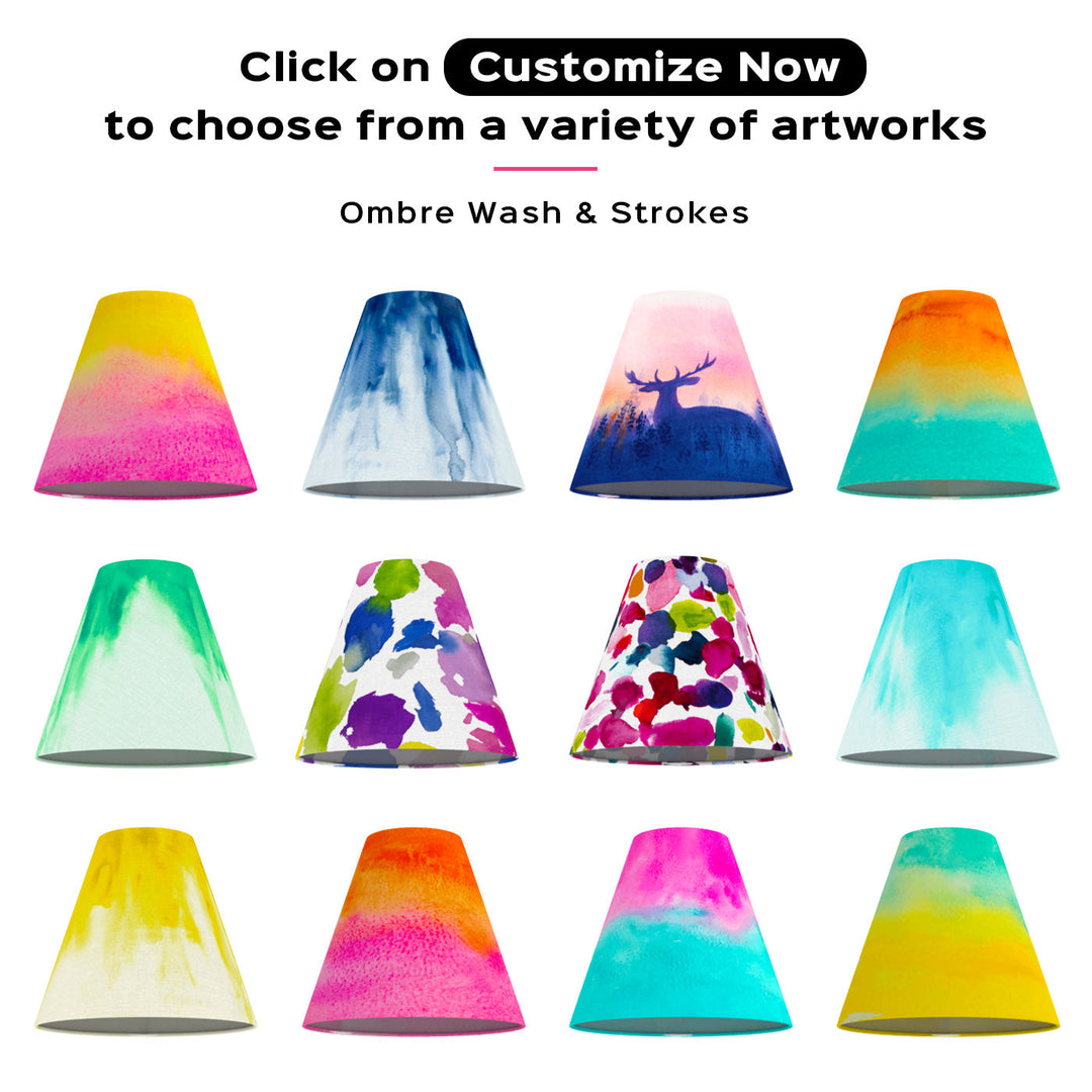 Hand-painted Hanging Cone Lamp