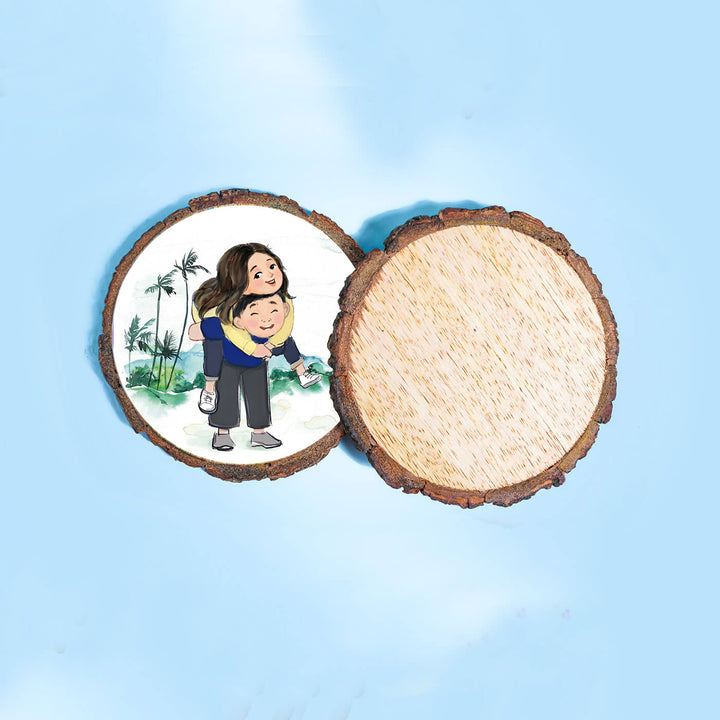 Hand-painted Character Coasters For Couples - Set of 2 - Zwende