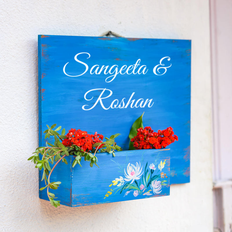 Handpainted Horizontal Planter Board With Artwork