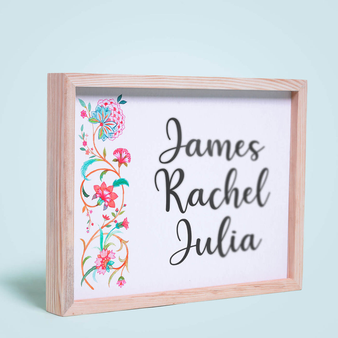 Handcrafted Framed Nameplate