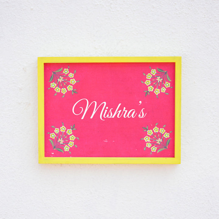 Handcrafted Framed Nameplate