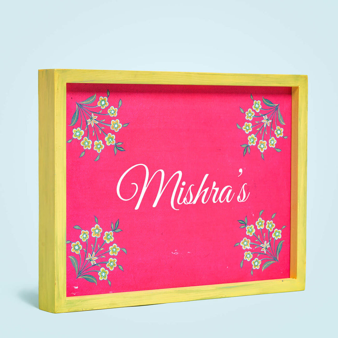 Handcrafted Framed Nameplate