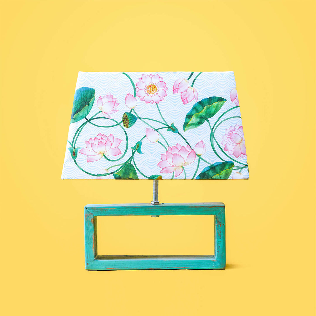 Printed Fabric Rectangle Empire Lamp