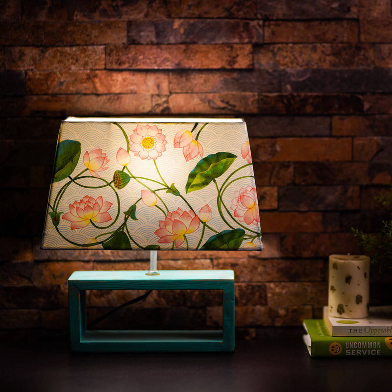 Printed Fabric Rectangle Empire Lamp