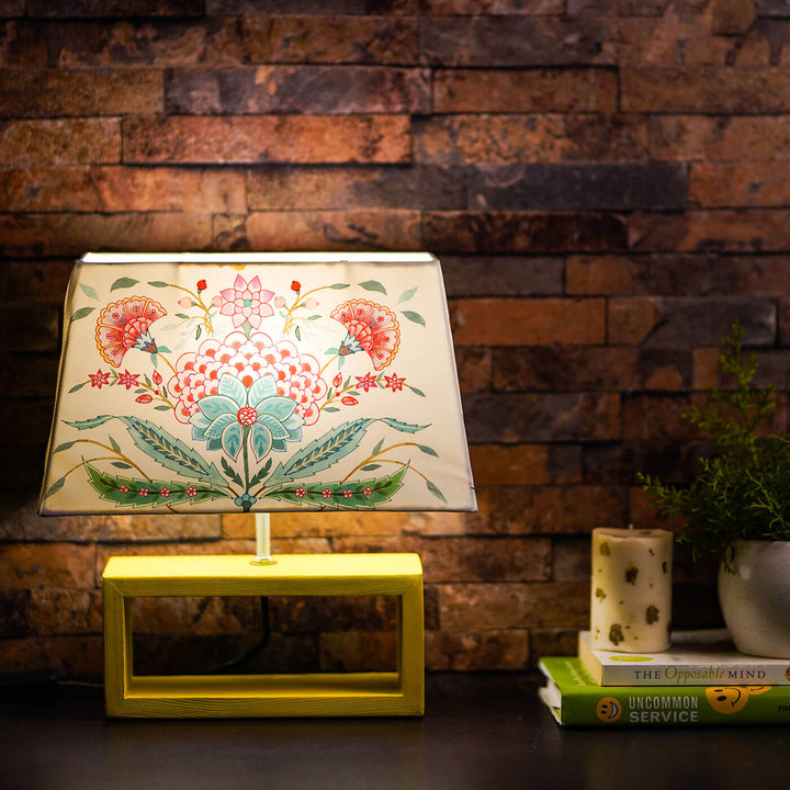 Printed Fabric Rectangle Empire Lamp