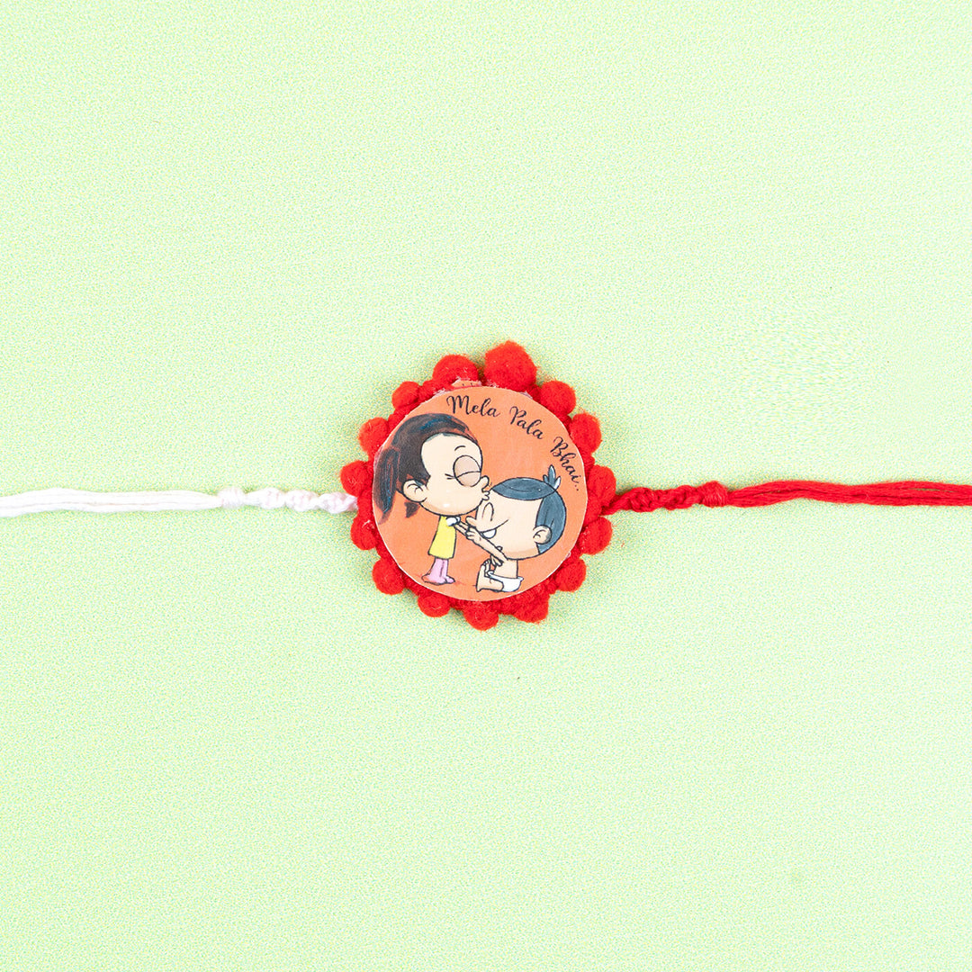 Rakhi Hamper With Fridge Magnet For Bhaiya Bhabhi - Rakhi Close-up