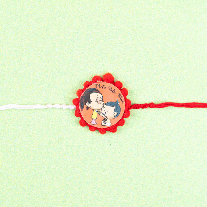 Rakhi Hamper With Fridge Magnet For Bhaiya Bhabhi - Rakhi Close-up