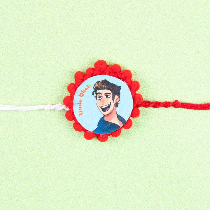 Rakhi Hamper With Fridge Magnet For Bhaiya Bhabhi - Rakhi Close-up (13)