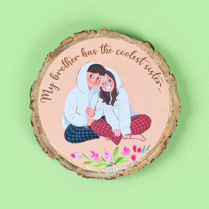 Rakhi Hamper For Bhabhi - Wooden Plaque Front View (13)