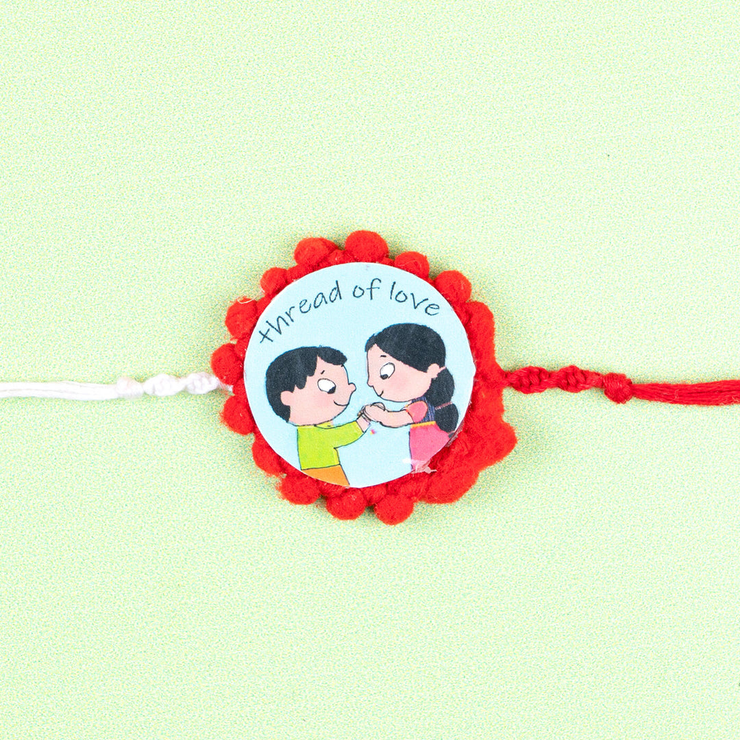 Rakhi Hamper With Fridge Magnet For Bhaiya Bhabhi - Rakhi Close-up (17)