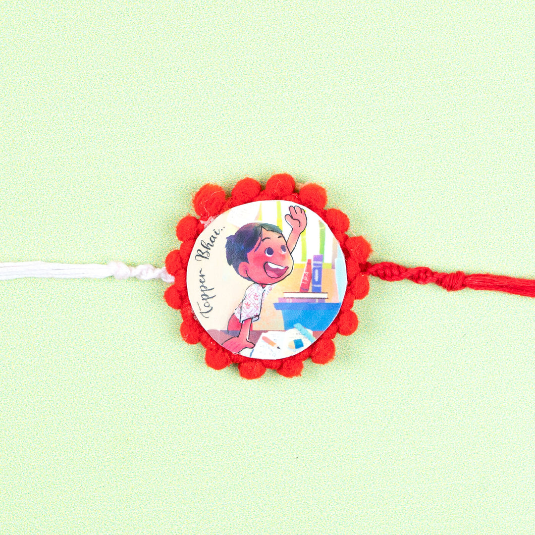 Rakhi Hamper With Fridge Magnet For Bhaiya Bhabhi - Rakhi Close-up (16)