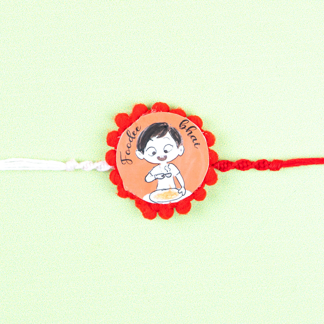 Rakhi Hamper With Fridge Magnet For Bhaiya Bhabhi - Rakhi Close-up (18)
