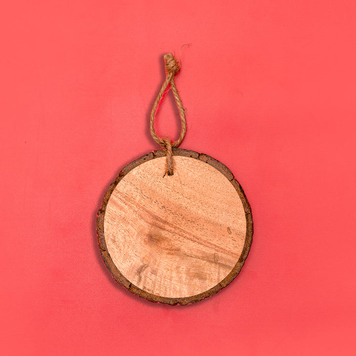 Hand-Painted Nativity Wooden Bark Ornament For Christmas Tree Decoration