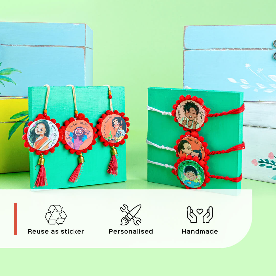 Character Illustration Rakhi Mela Pala Bhai - Grouped product assortment display