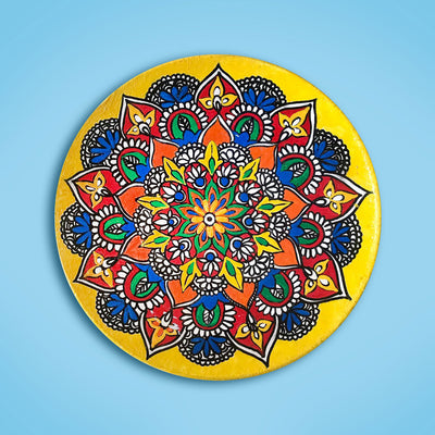 Colourful Mandala Wall Plate - Traditional Indian Wall Decor