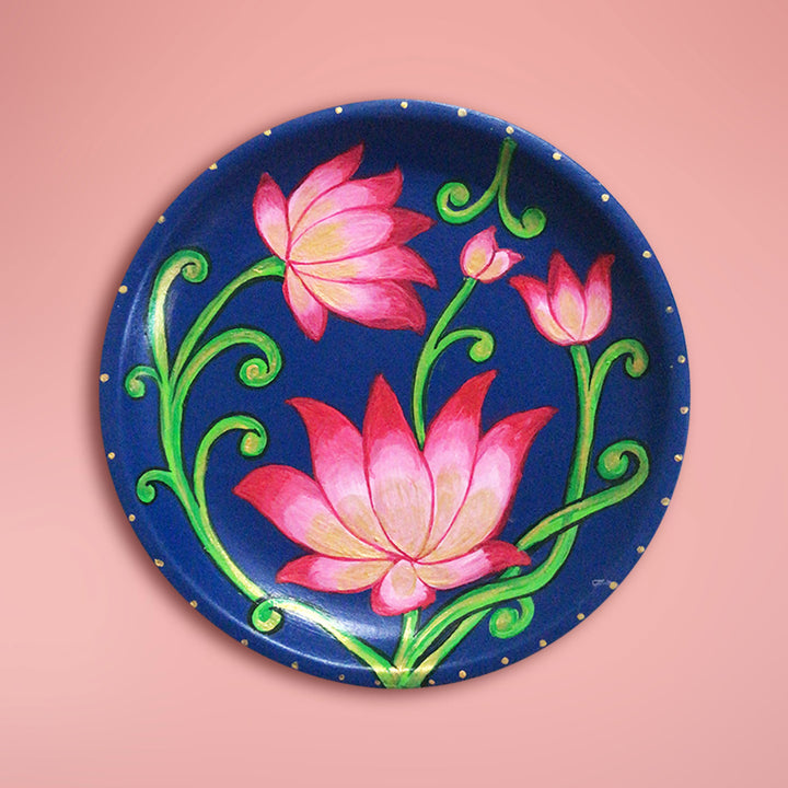 Pichwai Lotus Colurful Wall Plate