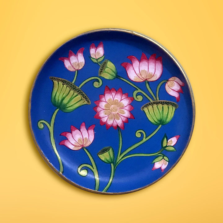 Pichwai Lotus Vibrant Wall Plate