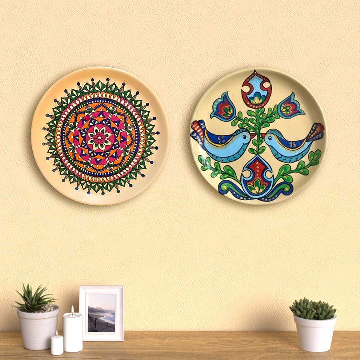 Hungarian Twin Birds Wall Plate
