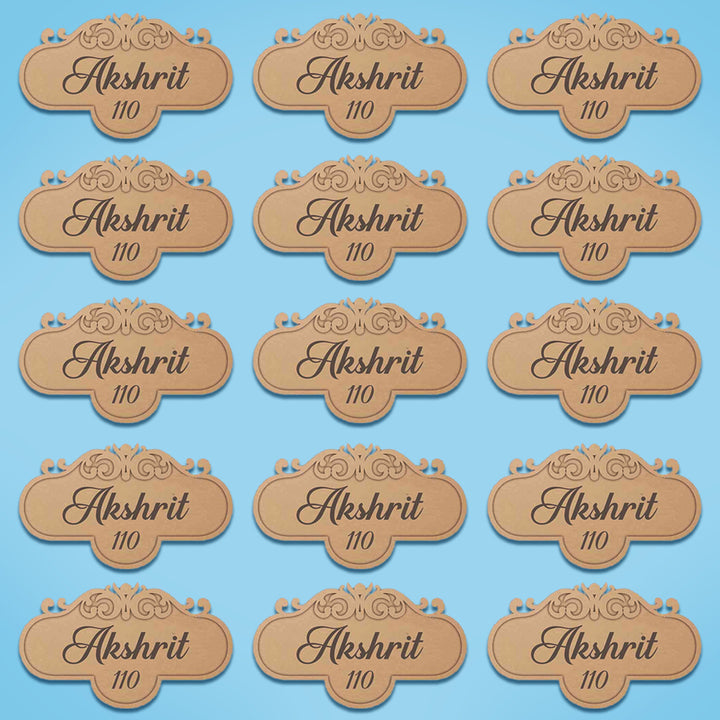 Saver Bundle - Ready to Paint MDF Nameplate - Royal Cutwork Border
