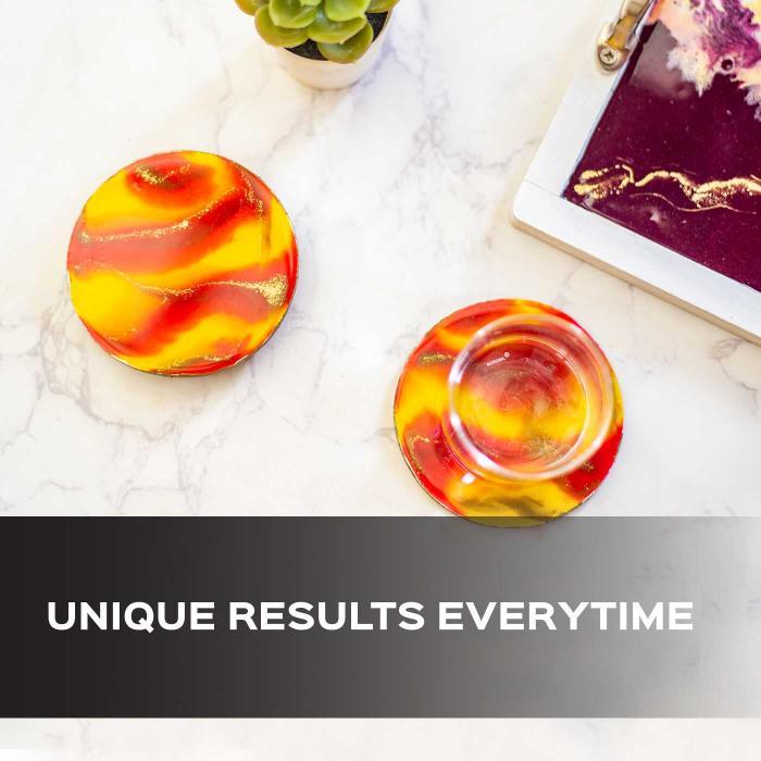 Resin Art - Ready to use DIY Kit - Round Coasters