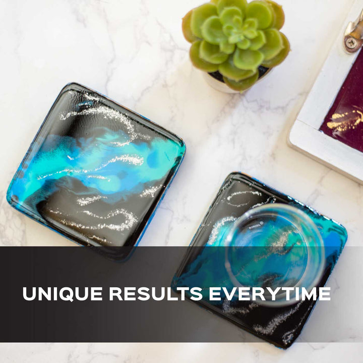 Resin Art - Ready to use DIY Kit - Square Coasters