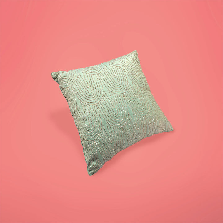 Sequined Powder Blue Cushion