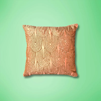 Sequined Powder Pink Cushion