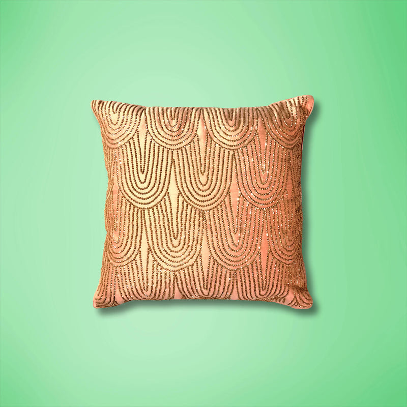 Sequined Powder Pink Cushion