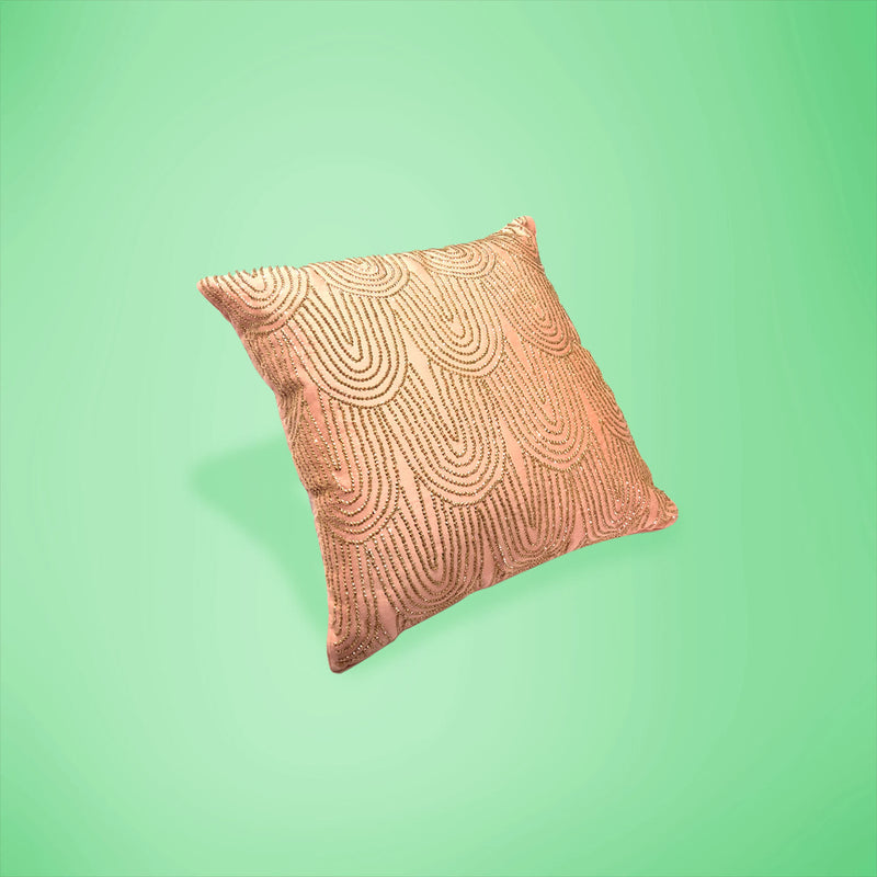 Sequined Powder Pink Cushion