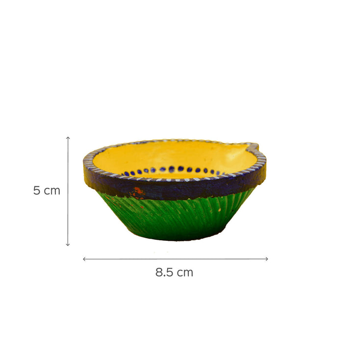 Vibrant Round Diyas - Large - Set of 4