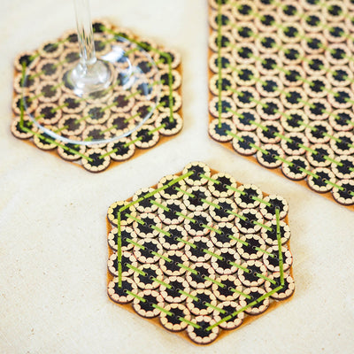Green Placemat and Coaster Combo