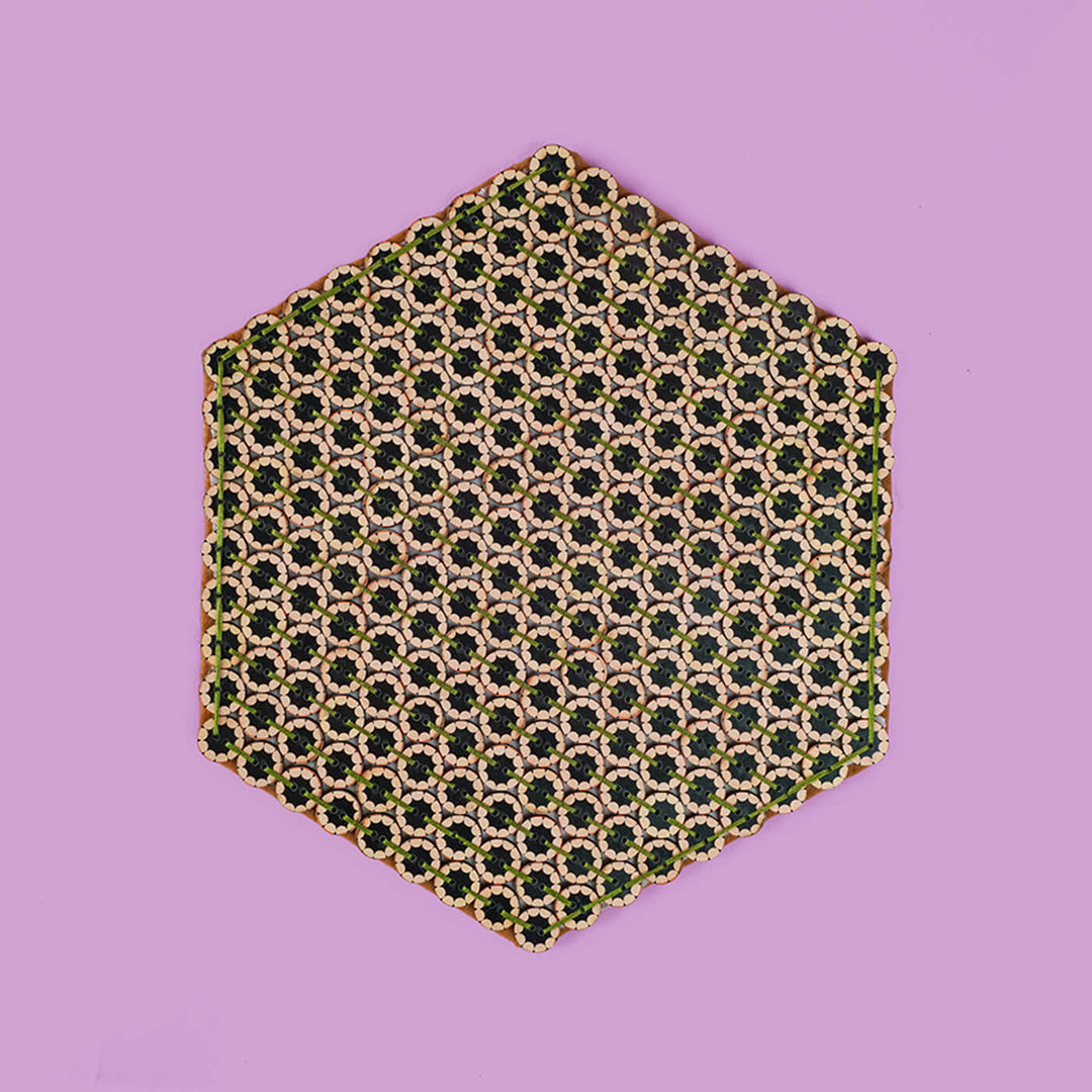 Multipurpose Hexagonal Button Placemat